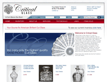 Tablet Screenshot of criticalglass.com